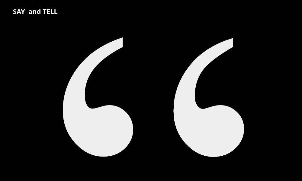 Vs - 8 - Say Vs Tell